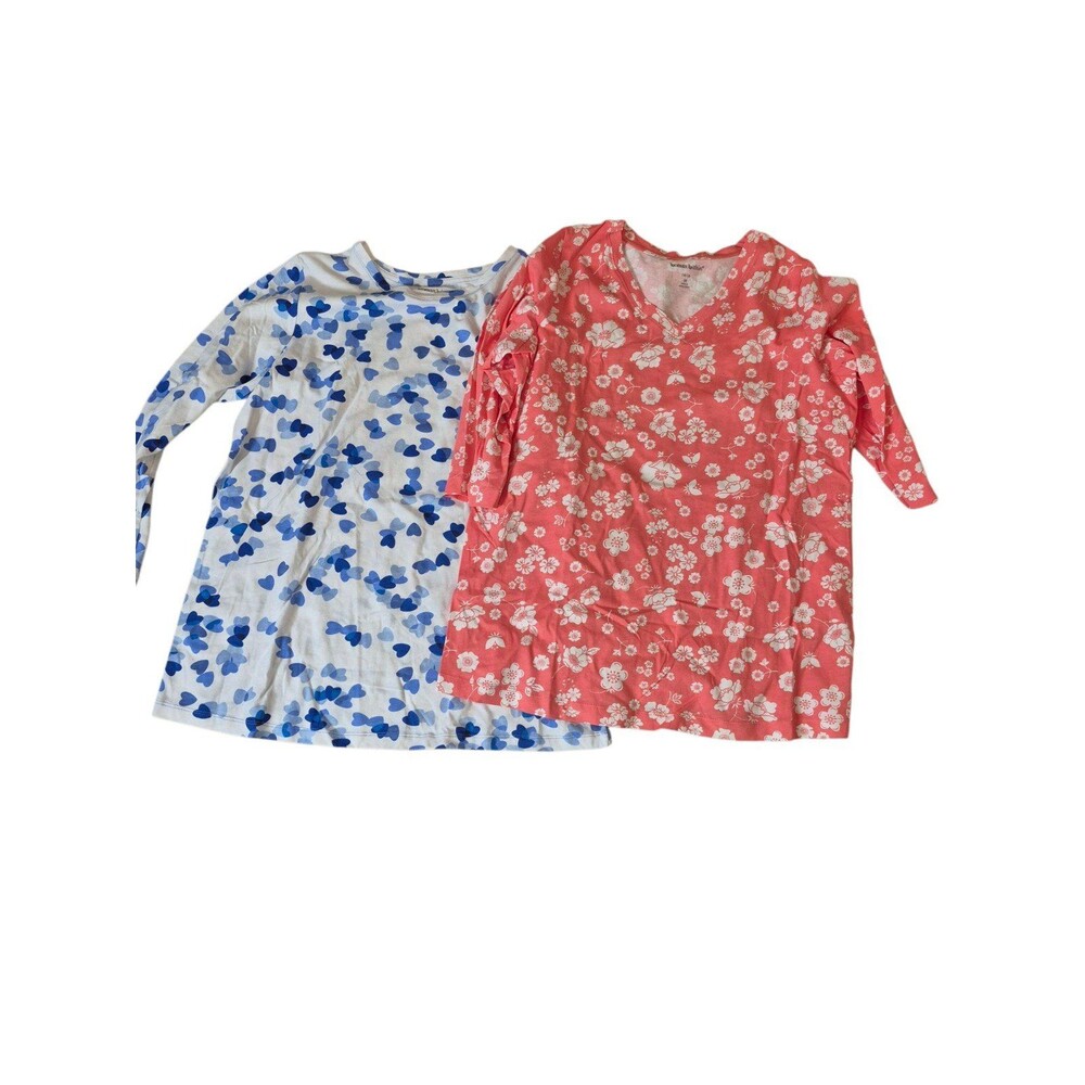 Woman Within Floral Tops x2 Bundle Boho Floral Tees T shirts Sz M/L NEW